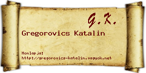 Gregorovics Katalin névjegykártya